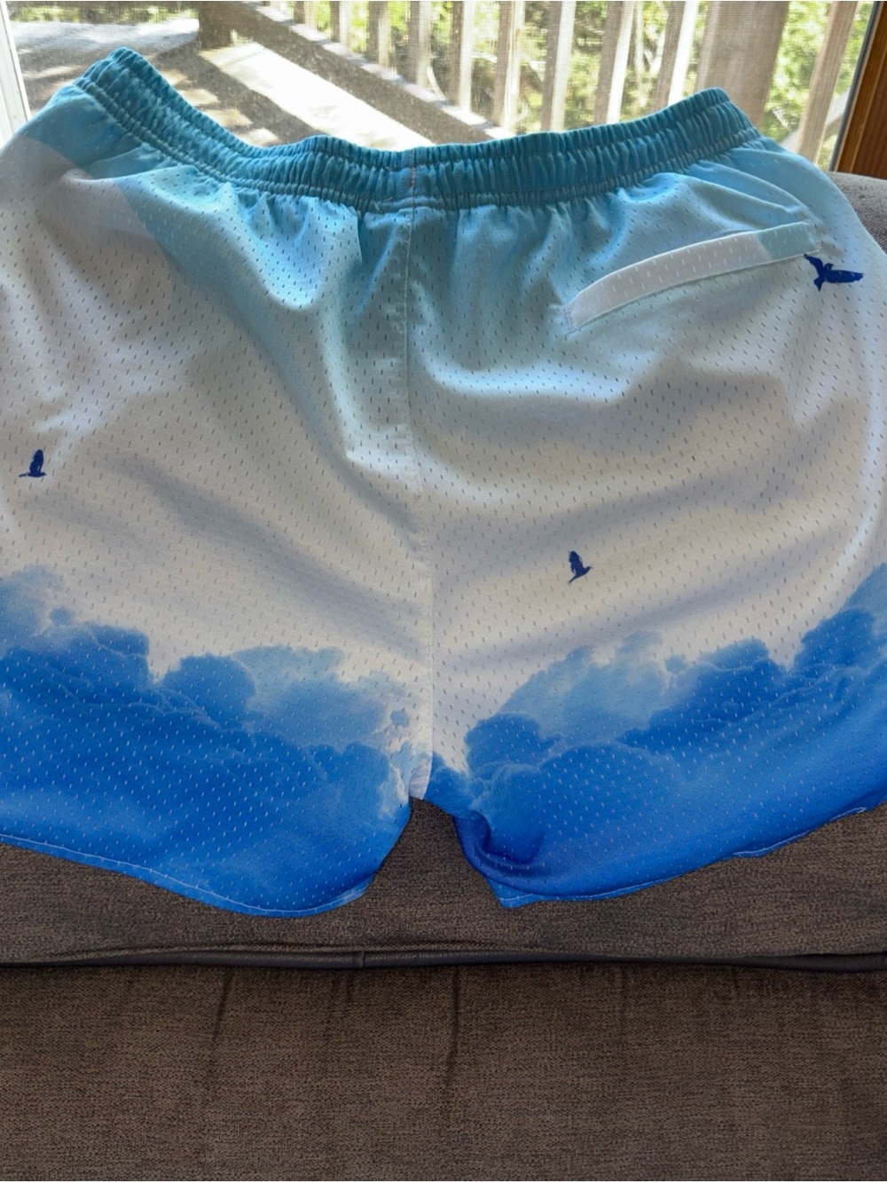 Young LA Shorts Mesh Gym YoungLA Streetwear Block Party Birds Clouds Shorts XXL - Picture 5 of 6